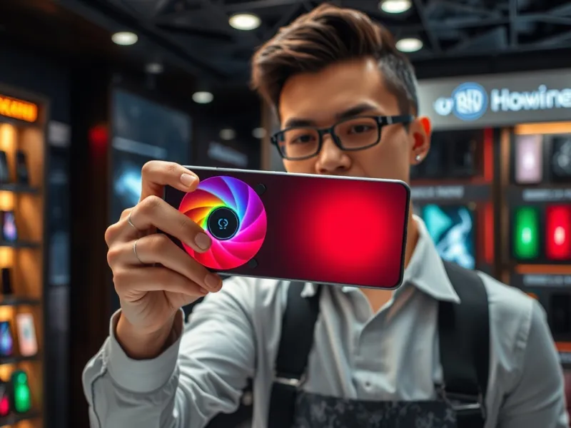 Nhân viên cửa hàng giới thiệu tản nhiệt điện thoại Hoco GM76 cho khách chơi game