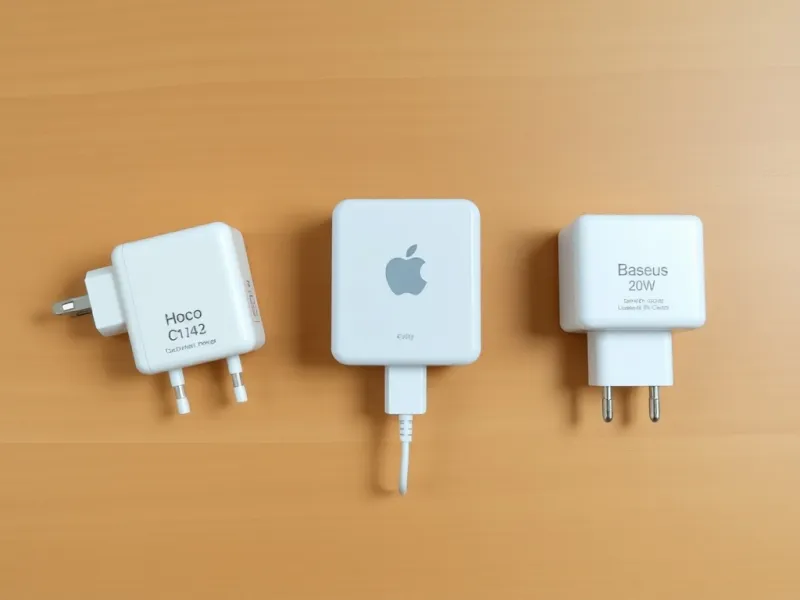 So sánh kích thước củ sạc Hoco 20W vs Apple 20W và Baseus 20W