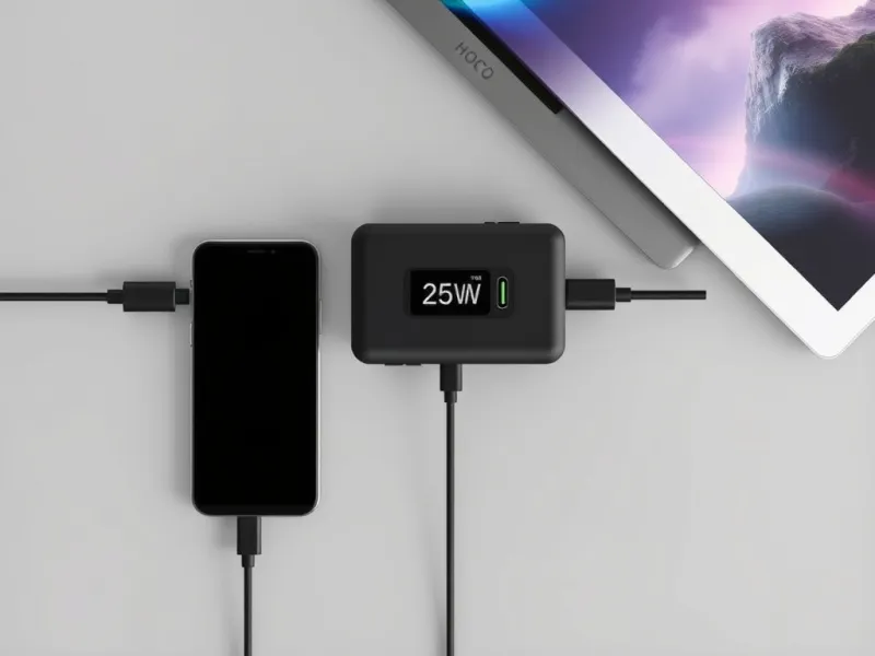 Củ sạc Hoco GaN 65W sạc đồng thời Samsung S25 Ultra và iPad Pro với hai cổng USB-C và USB-A