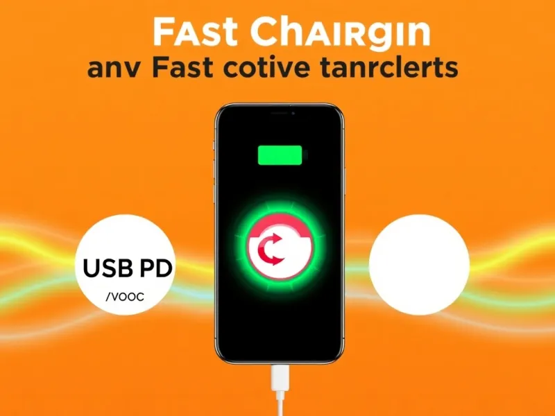 Biểu tượng các chuẩn sạc nhanh USB PD QC VOOC phổ biến trên thiết bị di động