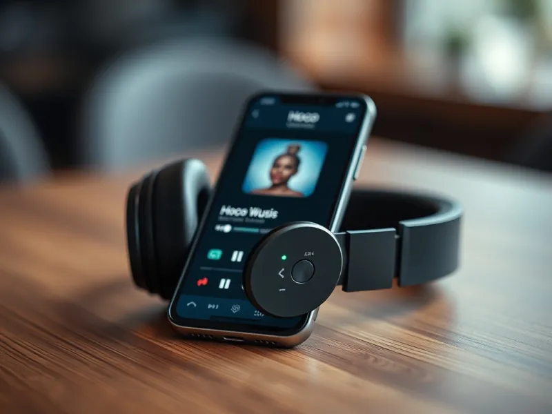Tai nghe Bluetooth Hoco EW85 ANC chống ồn trên bàn gỗ cho shop tiktok