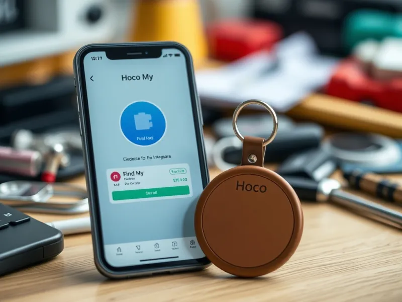 Tag định vị Hoco E94 Apple Find My chống mất đồ trên chìa khóa