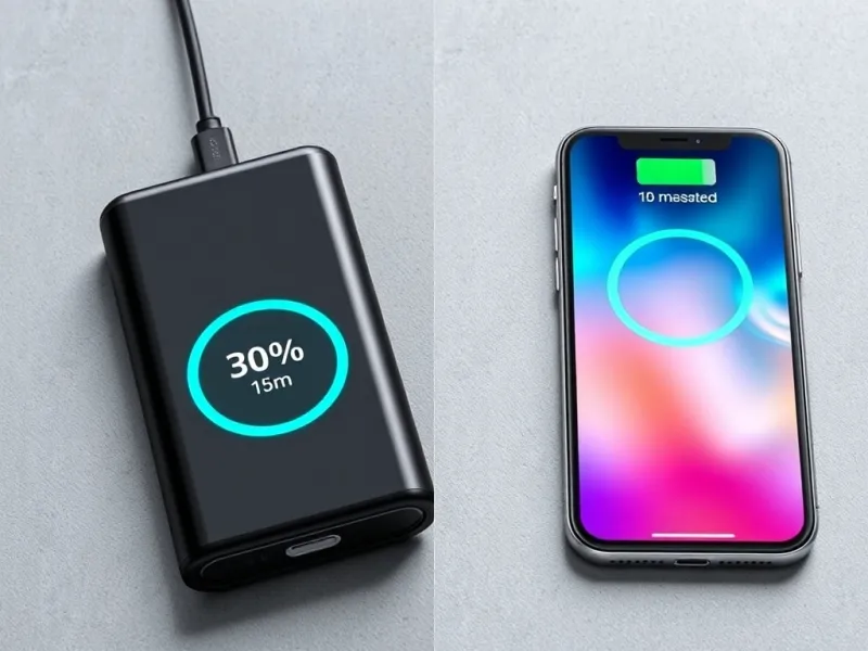 Cáp Type-C sạc nhanh kết nối pin dự phòng và smartphone, hiển thị tốc độ sạc