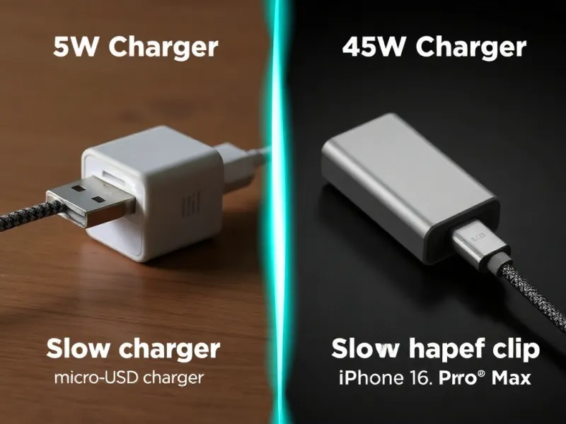 So sánh sạc chậm với củ 5W cáp cũ và sạc nhanh với củ PD 45W cáp USB-C hiện đại