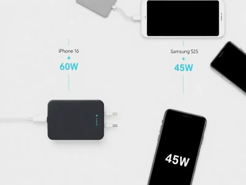 Sơ đồ minh họa dòng điện sạc nhanh từ củ 60W qua cáp 5A đến điện thoại 45W