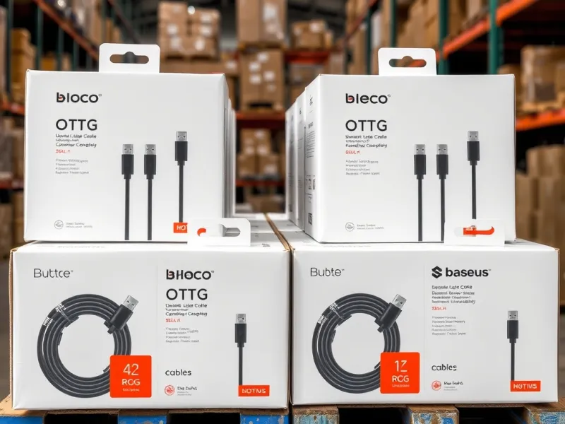 Hộp sỉ cáp OTG thương hiệu Hoco và Baseus tại kho