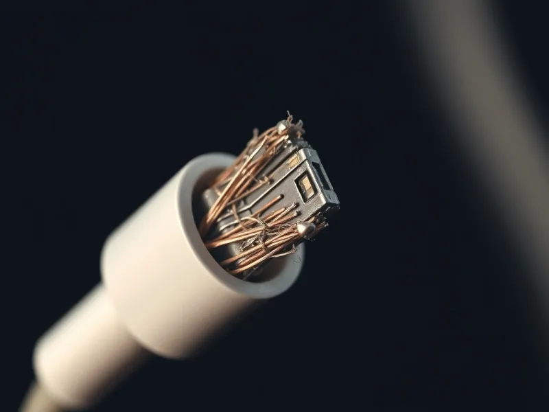 Đầu cáp Lightning bị đứt gãy sau thời gian sử dụng, lộ lõi đồng bên trong