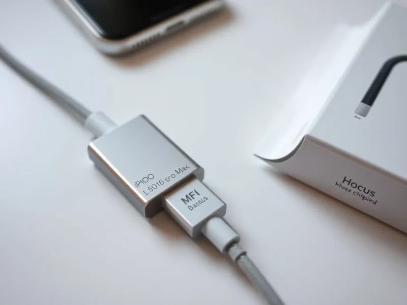 Dây sạc iPhone chính hãng Hoco và Baseus trên bàn kèm chứng nhận MFi