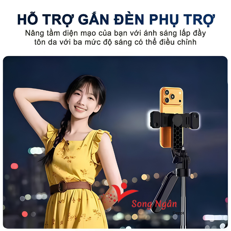 Gậy Chụp Ảnh Tự Sướng Bluetooth 3 Chân Đa Năng X5 Promax
