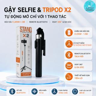 Gậy Chụp Ảnh Tự Sướng Bluetooth 3 Chân Đa Năng X2