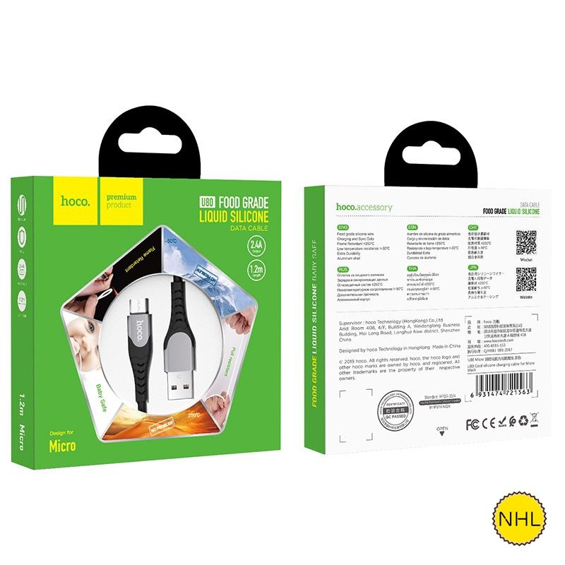Dây Cáp Sạc Nhanh Micro Hoco U80