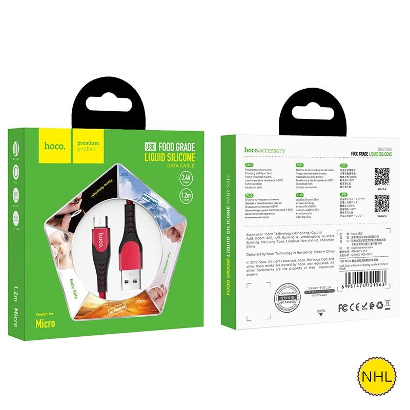 Dây Cáp Sạc Nhanh Micro Hoco U80