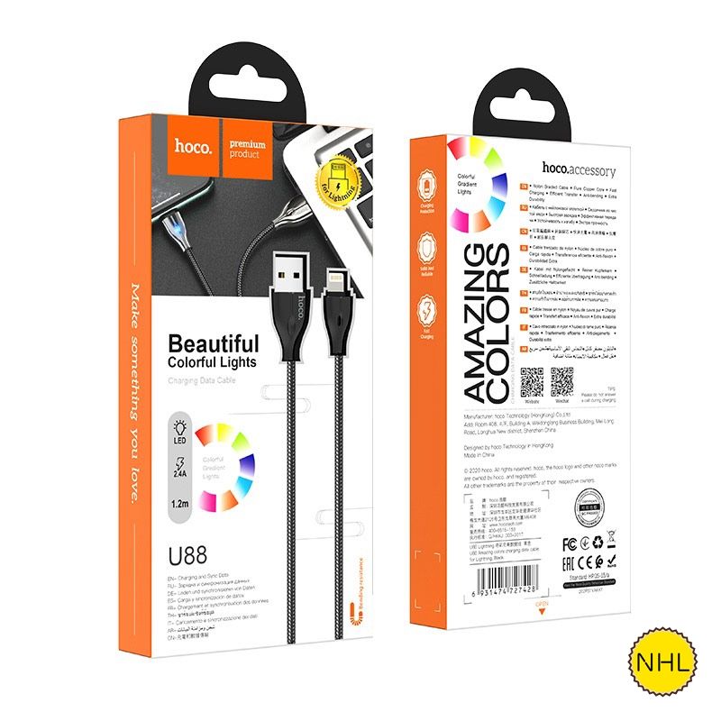 Dây Cáp Sạc Nhanh Lightning Hoco U88