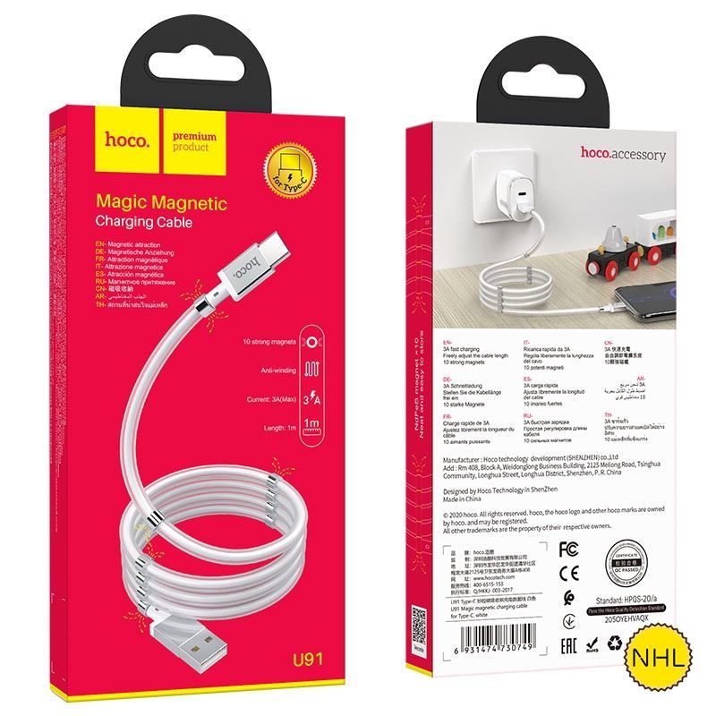 Dây Cáp Sạc Nhanh Typec Hoco U91