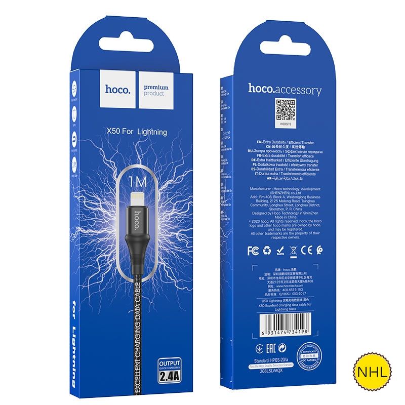 Dây Cáp Sạc Nhanh Lightning Hoco X50