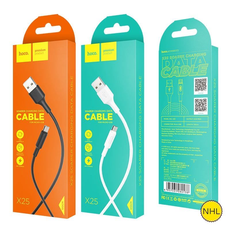 Dây Cáp Sạc Nhanh Micro Hoco X25