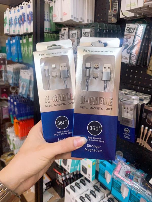 cáp sạc nam châm 3 đầu