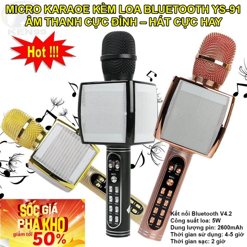 Bán buôn giá sỉ Mic hát bluetooth YS90